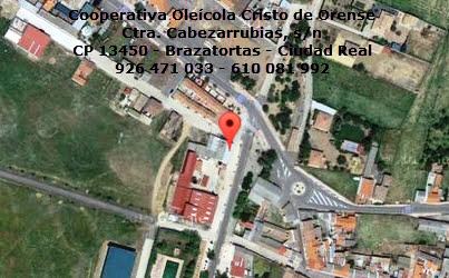 Localización de la Cooperativa Oleícola Cristo de Orense de Brazatortas